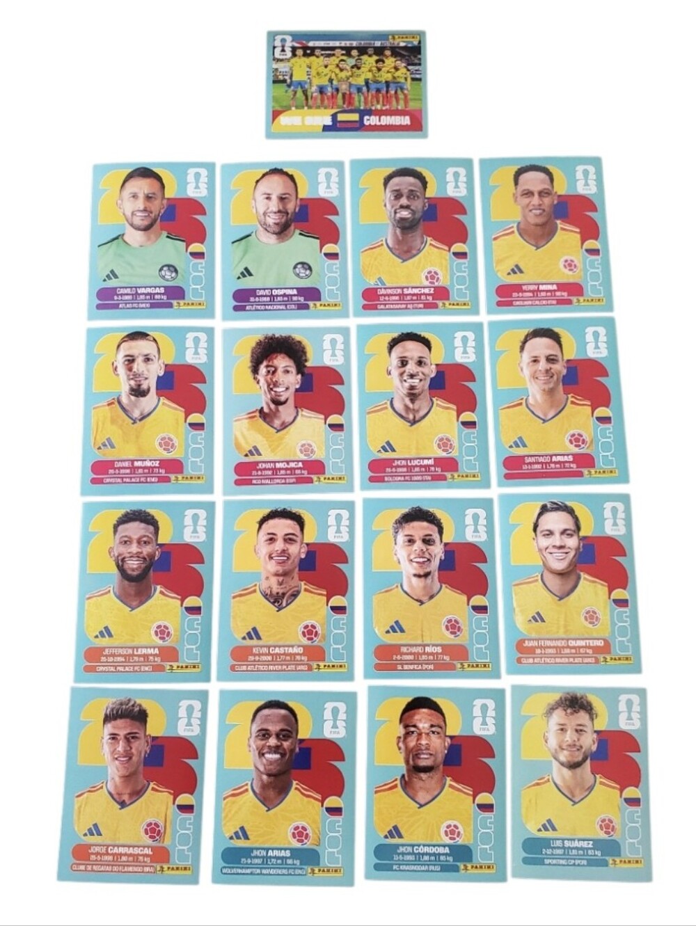 Panini FIFA World Cup 2026 Team Colombia Latin American Stickers Lot 17